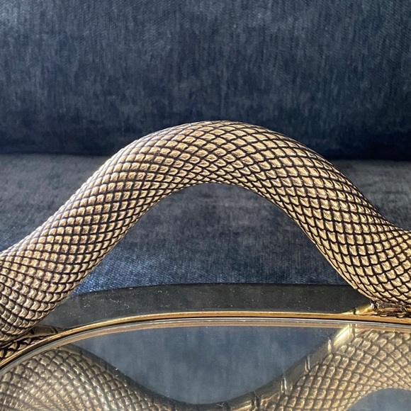 🐍 Bath & Body Works Gold Mirror Snake Body Care Vanity Decor Tray BRAND NEW 🐍 - Picture 10 of 12